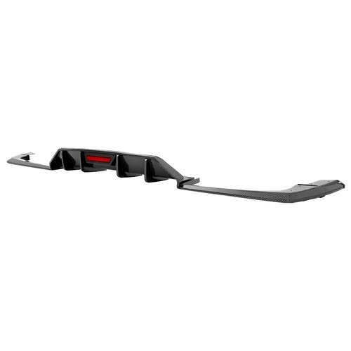 Solid Spare For Hyundai Elantra 21-23 Rear Bumper Diffuser Lip W/ Led Light Carbon Look