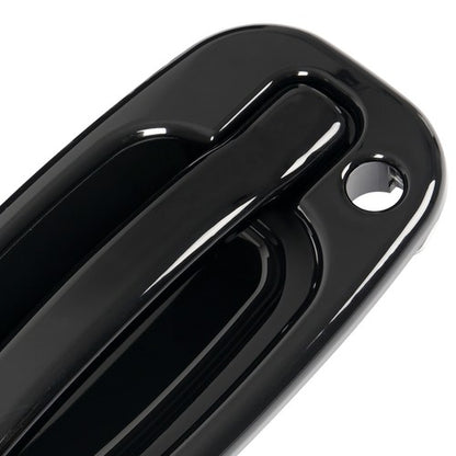 Solid Spare 2Pc Front Outer Door Handle Set For 1999-2007 Chevy Silverado 1500 Glossy Black