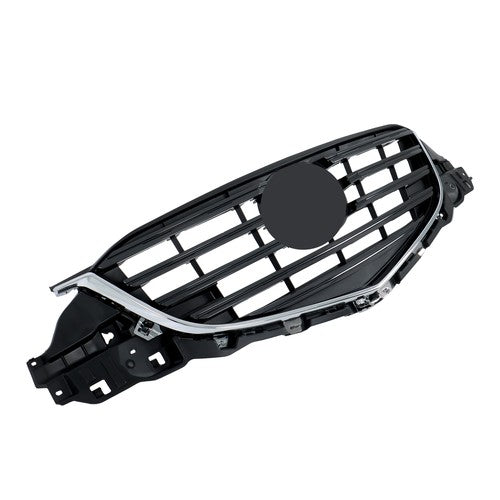 Solid Spare For Mazda CX-5 2015-2016 Black With Painted Dark Gray Insert Front Upper Grill