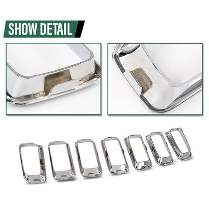 Solid Spare Front Grille Molding Trim Insert Bezel Fit For 11-17 Jeep Compass Silver
