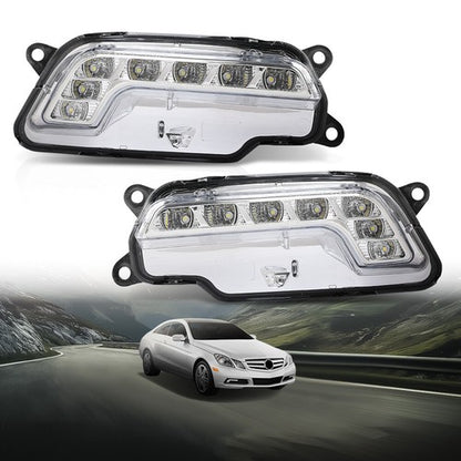 Solid Spare LED DRL Fog Lights Driving Lamps For 10-16 Mercedes Benz W212 E350 E550 E63 AMG
