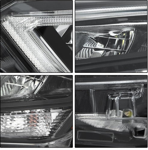 Solid Spare Chrome For Nissan Versa 2020-2021 LH/Driver Headlight Headlamp Clear Lens LED