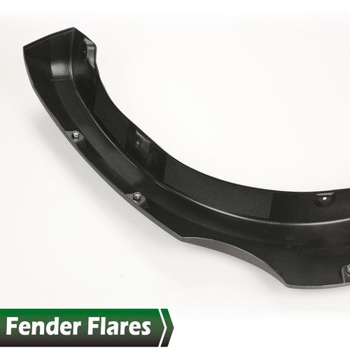 Solid Spare Black Fit For 2007-2013 Toyota Tundra Pocket Rivet Style Fender Flares 4pcs