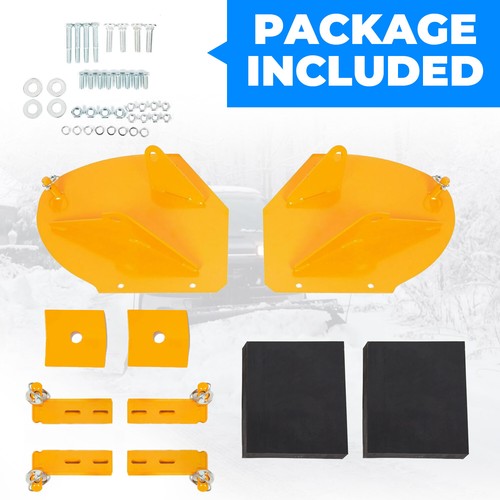 Solid Spare Snow Plow Extensions Add 20" For Meyer Western Boss Extenders PRO WINGS Yellow