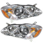 Solid Spare HeadLamps Headlights Fit For Toyota Corolla 2003-2008 Pair Left+Right Side