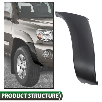 Solid Spare Fit For 2005-2011 Toyota Tacoma Black Front Bumper End Cap Right Side