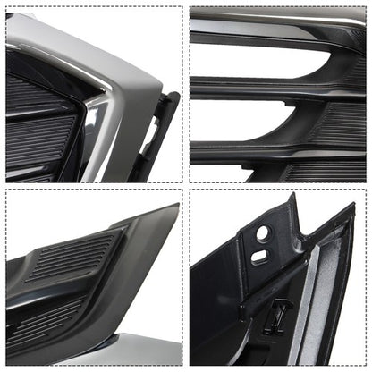 Solid Spare Chrome Front Upper Grille Mesh Grill Fit For Chevrolet Equinox Black 2018-2020