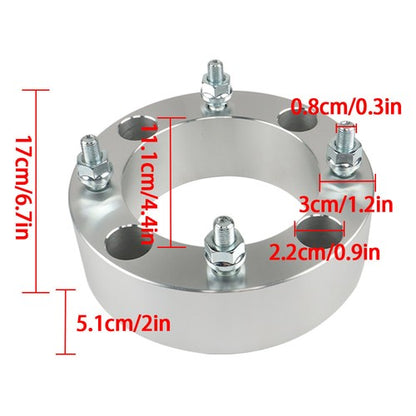 Solid Spare For ATV Can-am Maveric Commander Bombardier Kawasaki 2" 4x137 Wheel Spacers X4