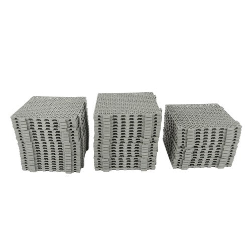 Solid Spare 12x12Inch Interlocking Drainage Floor Tiles Modular Interlocking Tile 55Pcs Gray