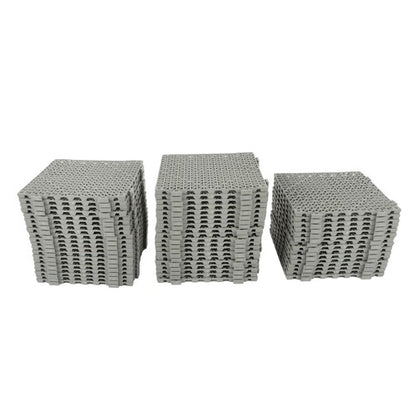 Solid Spare 12x12Inch Interlocking Drainage Floor Tiles Modular Interlocking Tile 55Pcs Gray