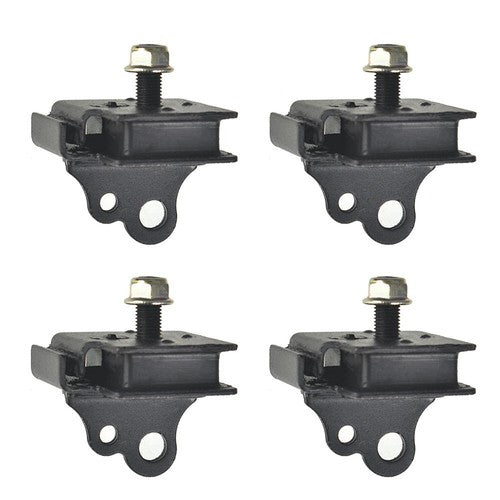 Solid Spare For 2004-2007 Yamaha RHINO 660 BOTTOM & TOP ENGINE MOUNT RUBBER DAMPER KIT