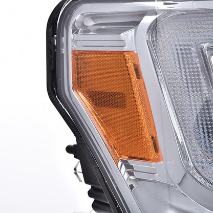 Solid Spare Fit For 2009-2014 Ford F-150 Smoke Lens Dual LED Projector Headlights Left+Right