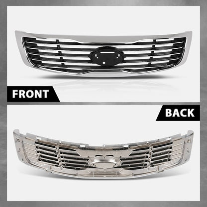 Solid Spare Fit For 2009-2010 Kia Optima Magentis Front Bumper Upper Grille Black Chrome