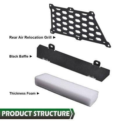 Solid Spare Fit For 17-23 Can Am Maverick X3 Air Intake Relocation Kit Noise Reduction