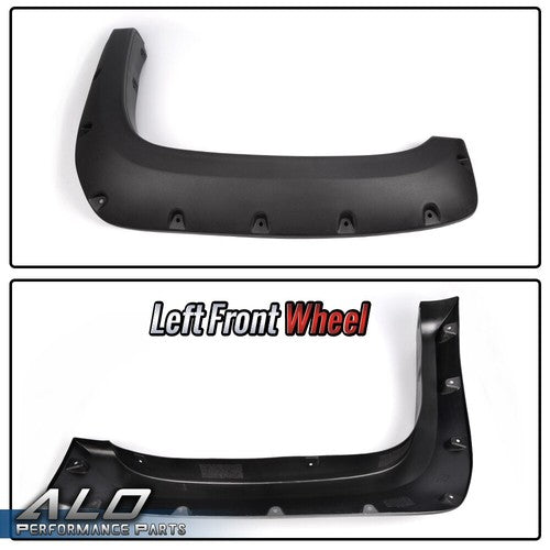 Solid Spare Fit For 07-13 Silverado 1500 2500hd Pocket Rivet Bolt-on Style Fender Flares 4PC