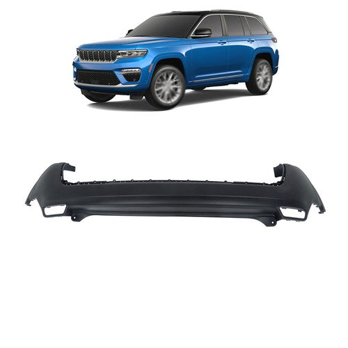 Solid Spare Rear Bumper Upper Cover Replacement W/o Park Assist For Jeep Cherokee 2019-2023