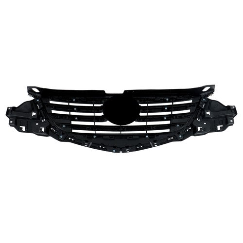 Solid Spare For Mazda CX-5 2015-2016 Black With Painted Dark Gray Insert Front Upper Grill