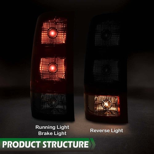 Solid Spare Fit For 07-13 GMC Sierra 1500 2500 3500HD Rear Tail Light Brake Lamp Left Side