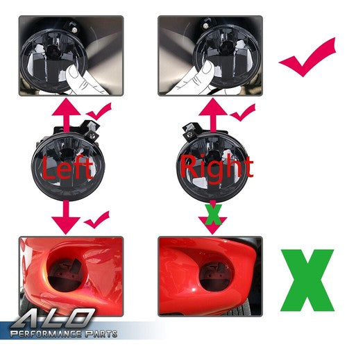 Solid Spare Fit For 2001-2004 Dodge Dakota / 2001-2003 Durango Smoked Lens Fog Lights Lamp