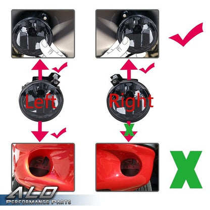 Solid Spare Fit For 2001-2004 Dodge Dakota / 2001-2003 Durango Smoked Lens Fog Lights Lamp