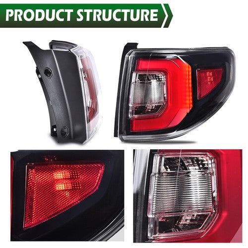 Solid Spare Fit For 2013-2016 GMC Acadia Tail Light Brake Stop Lights Rear Lamps Taillamps