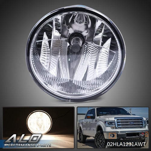 Solid Spare Fit For 11-14 Ford F-150 Clear Lens Front Left /Right Fog Light W/bulb