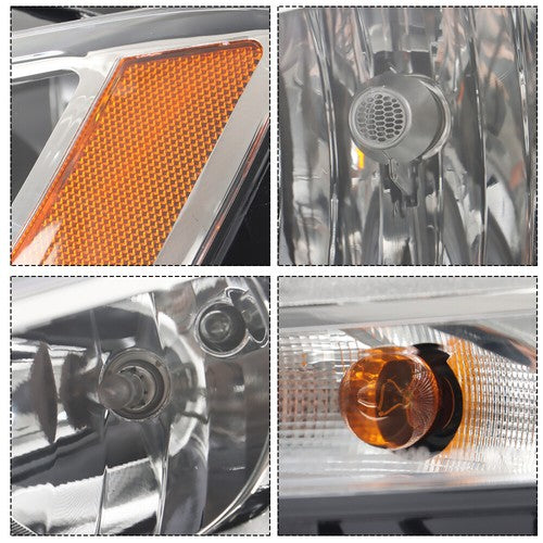 Solid Spare Halogen Clear Lens Headlight Assembly For Volkswagen Jetta 2011-2018 Left Side