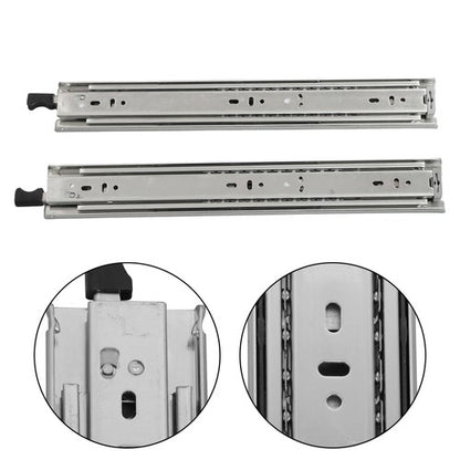 Solid Spare 1 Pair of 14" Locking Drawer Slides Full Extension & Lock 150 lb Load Capacity