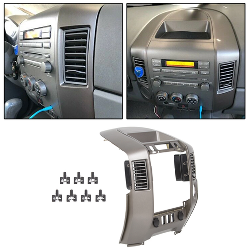 Solid Spare For 2004-2006 Nissan Titan Armada Instrument Cluster Dash Panel Dash Radio Bezel