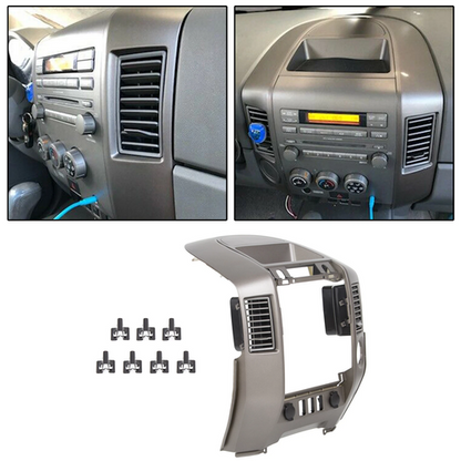 Solid Spare For 2004-2006 Nissan Titan Armada Instrument Cluster Dash Panel Dash Radio Bezel