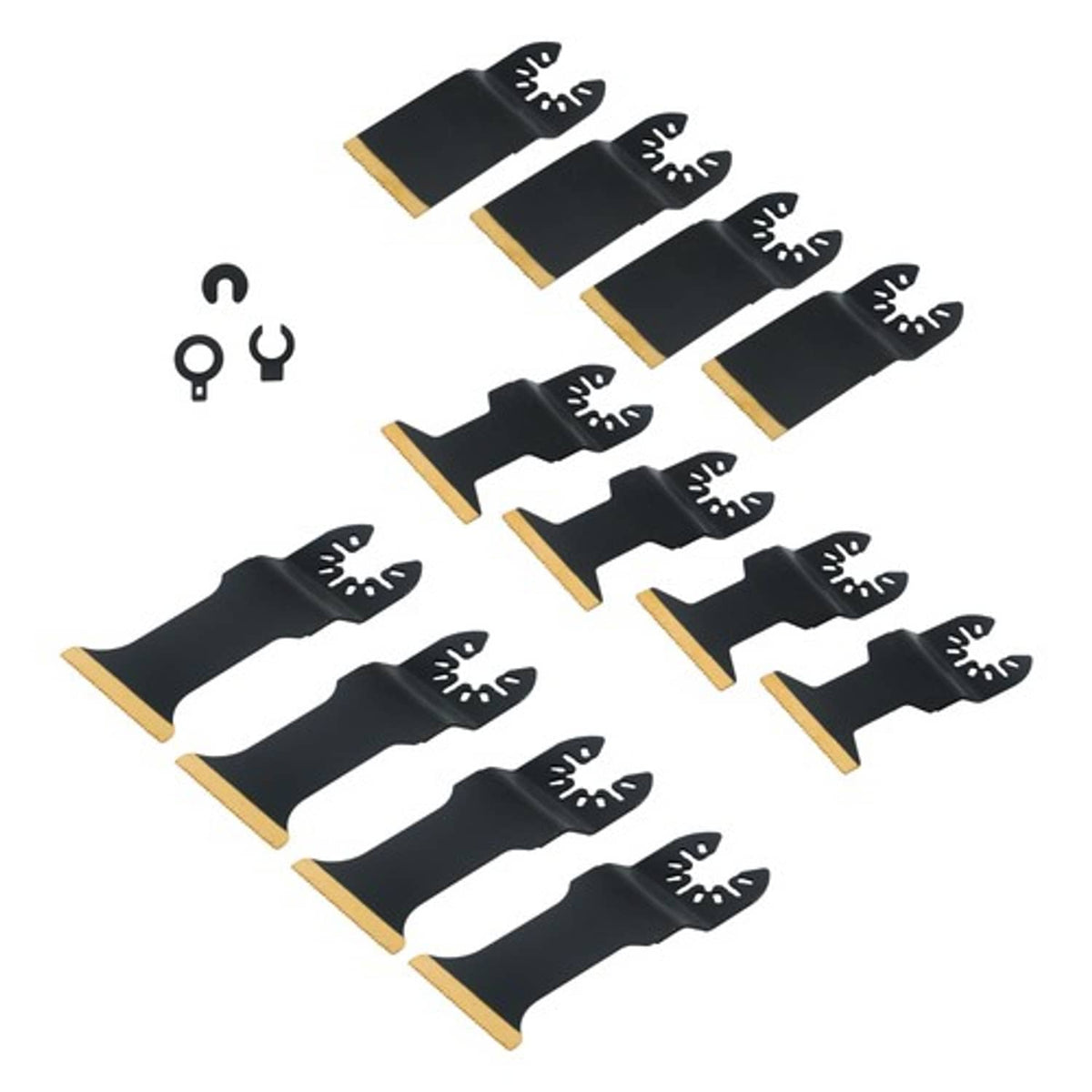 Solid Spare Oscillating Saw Blades for Metal Wood Plastic Cuts 12 Pcs Titanium