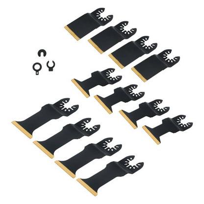 Solid Spare Oscillating Saw Blades for Metal Wood Plastic Cuts 12 Pcs Titanium