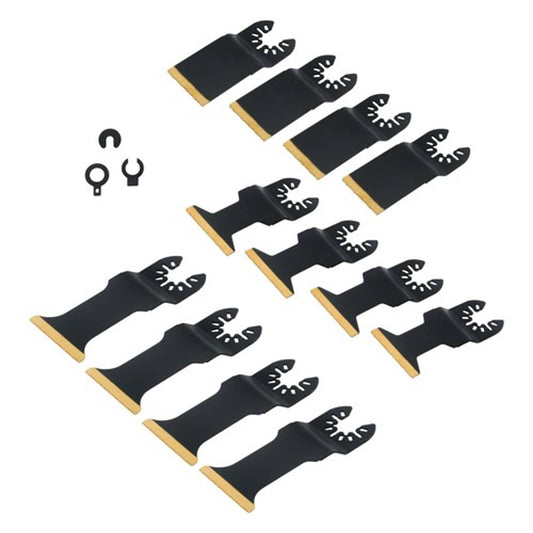Solid Spare Oscillating Saw Blades for Metal Wood Plastic Cuts 12 Pcs Titanium