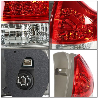 Solid Spare Right Passenger Side Tail Light Fit ForToyota Sienna 2011-2014 New Chrome Red