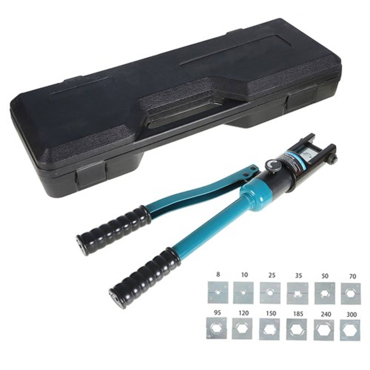 Solid Spare New 16T+13Mold Hydraulic Clamp Wire Crimper Battery Cable Crimping Tool