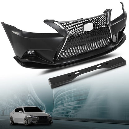 Solid Spare Front Bumper Body Conversion To 14+ F-Sport Fit For 06-13 Lexus IS250 IS350