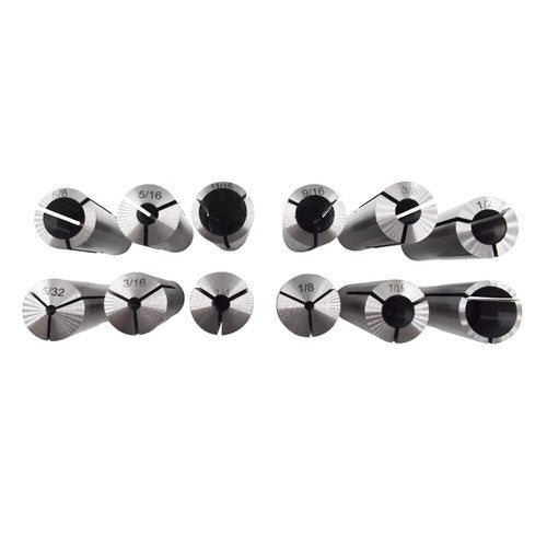 Solid Spare 12 pcs #3 Morse Taper Shank Collets 3MT MT3 1/8" - 3/4" Chuck Set New