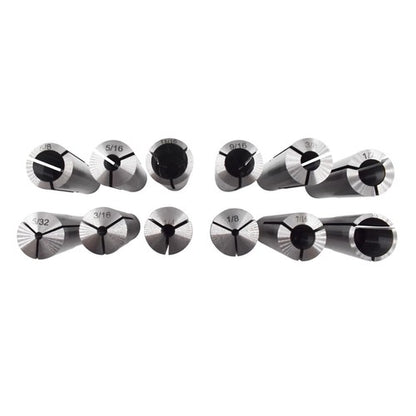 Solid Spare 12 pcs #3 Morse Taper Shank Collets 3MT MT3 1/8" - 3/4" Chuck Set New