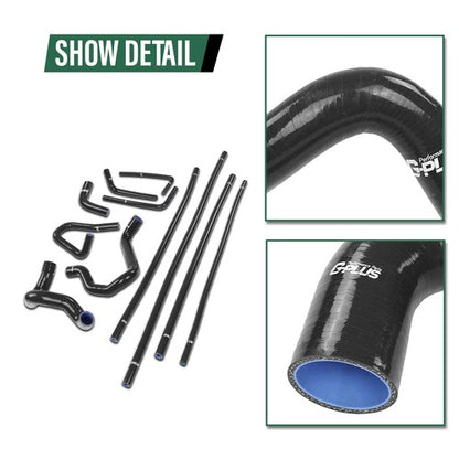 Solid Spare Fit For 88-94 Ford F-Series Bronco 5.0L/5.8L Silicone Radiator Hose Kit Black