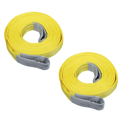 Solid Spare 2 Pack 20 Ft x 2 Inch Lift Sling Straps 9400 lbs Fracture Strength