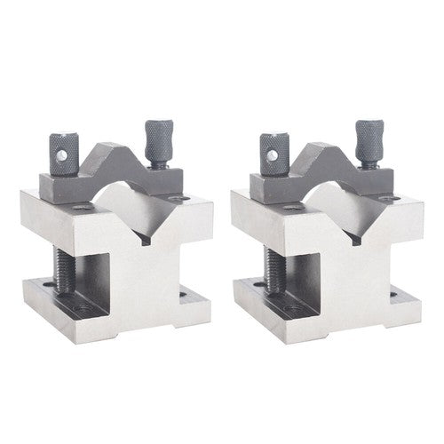 Solid Spare 2-3/8'' x 2-3/8'' x 2'' V Block & Clamp Set Gauge Gage Machinist Tool Multi-use