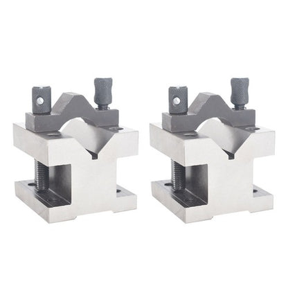 Solid Spare 2-3/8'' x 2-3/8'' x 2'' V Block & Clamp Set Gauge Gage Machinist Tool Multi-use