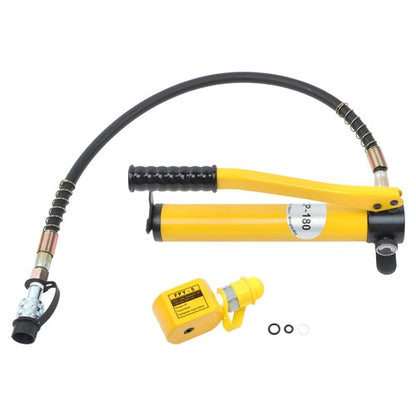 Solid Spare 5 Ton Hydraulic Jack Power Ram Kit and CP-180 Manual Hydraulic Hand Pump