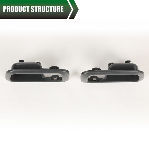 Solid Spare 2PCS Door Handle Trim Set Fit For 2000-2006 Toyota Tundra Front Gray Pair New