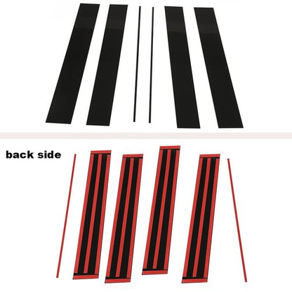 Solid Spare Fit For 05-10 Honda Odyssey Door Window Panel Trim Pillar Posts Cover Black