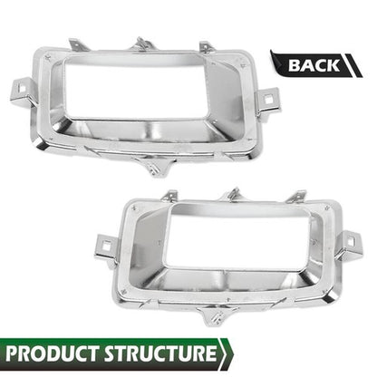 Solid Spare Fit For 2014-2015 Chevrolet Silverado 1500 Fog Light Trim Right+Left Side
