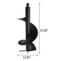 Solid Spare 12" Earth Auger Drill Bit 3/4" Shaft For Gas Powered Post Fence Hole Digger US