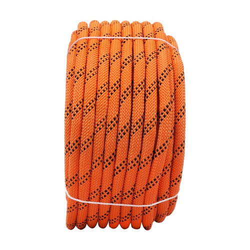 Solid Spare 3/8in X 120ft 48 Stranded Braided Rope Orange & Black 3430 Pounds