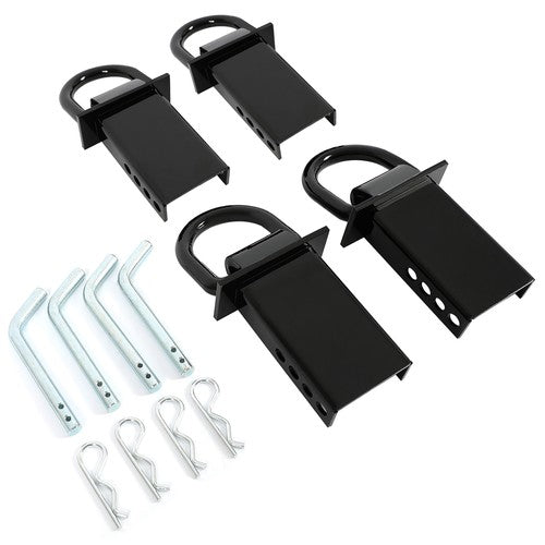 Solid Spare 2"x4" Heavy Duty Trailer Adjustable Stake Pocket D Ring Zinc Coated 16200LBS