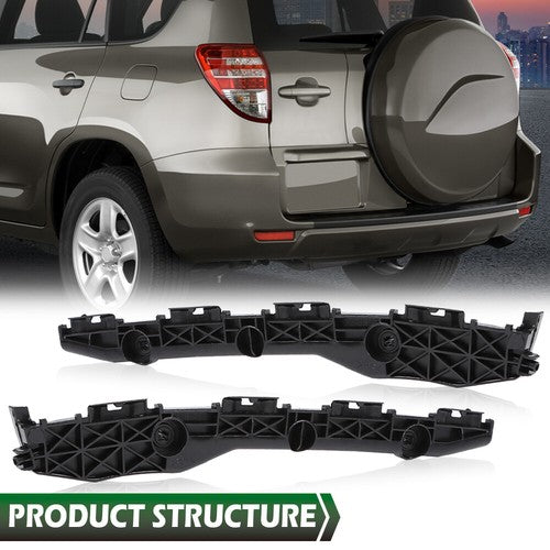 Solid Spare Fit For 2006-2012 Toyota RAV4 Rear Bumper Bracket Left+Right Side Pair Set